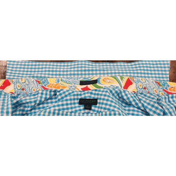 Lilly Pulitzer Mens Shirt Wyeth Via Palm Beach Large Button Up Long Sleeve Check - Picture 4 of 11